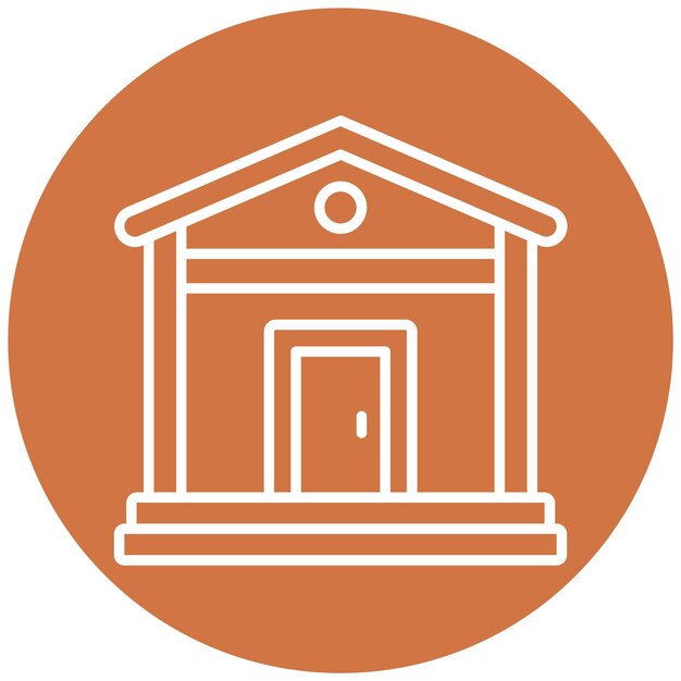 Diseño vectorial del estilo del icono del mausoleo