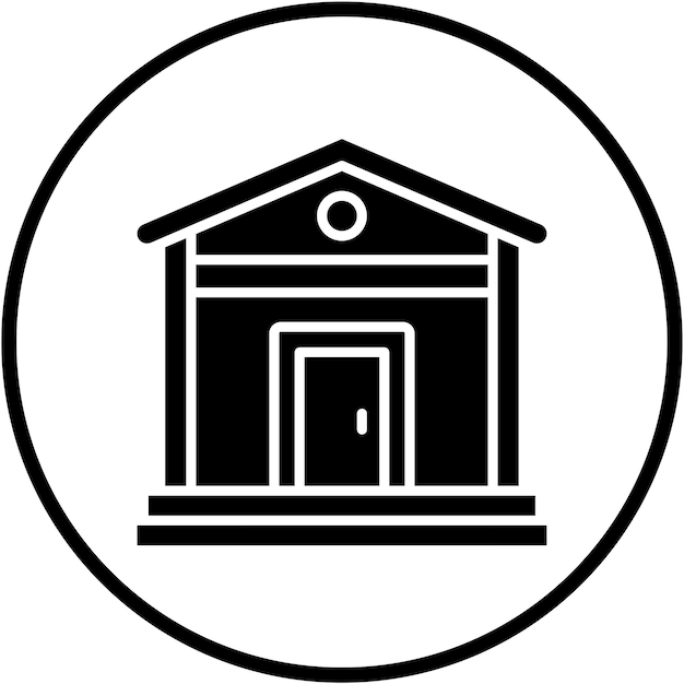 Diseño vectorial del estilo del icono del mausoleo