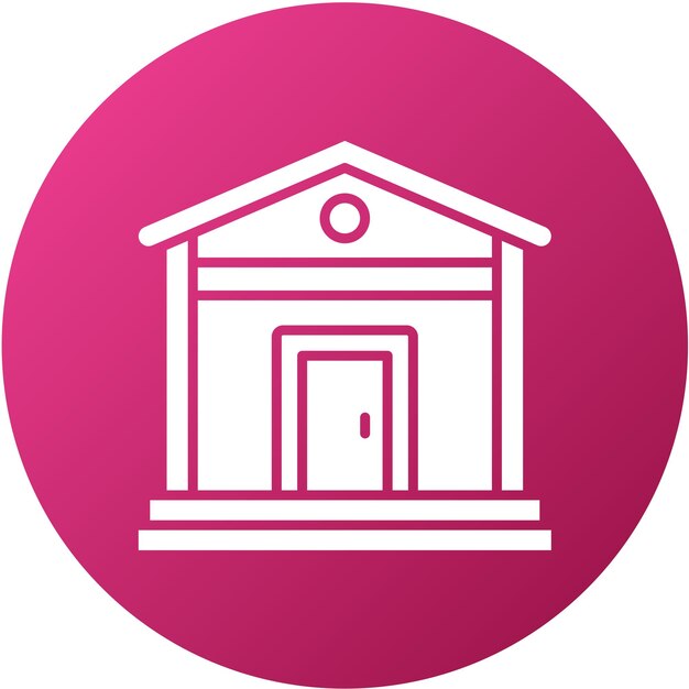 Diseño vectorial del estilo del icono del mausoleo