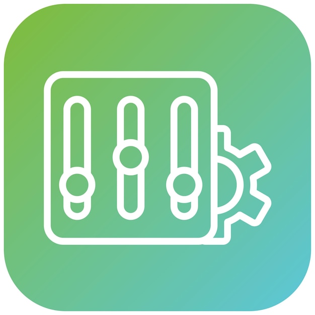 Diseño vectorial Estilo del icono de mayor control