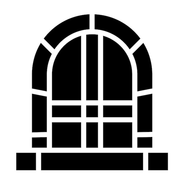 Diseño vectorial del estilo del icono de la mazmorra