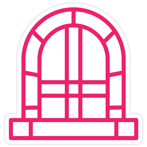 Diseño vectorial del estilo del icono de la mazmorra
