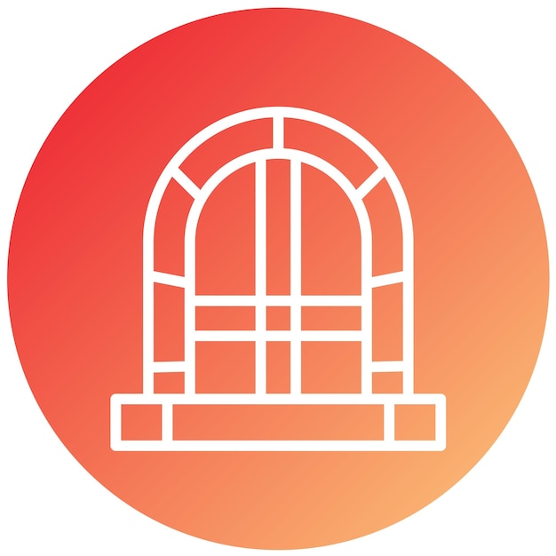 Diseño vectorial del estilo del icono de la mazmorra