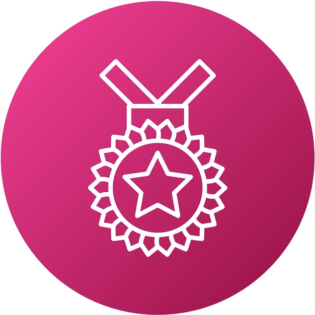 Diseño vectorial Estilo del icono de la medalla de bronce