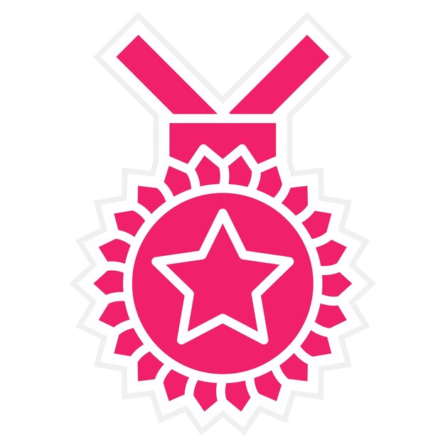 Diseño vectorial Estilo del icono de la medalla de bronce