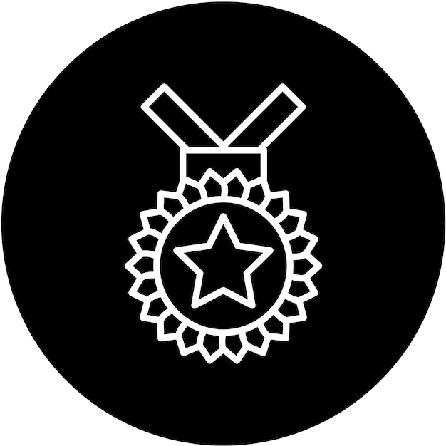 Diseño vectorial Estilo del icono de la medalla de bronce