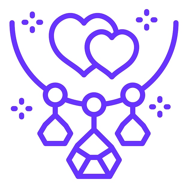 Diseño vectorial Estilo del icono del medallón de boda