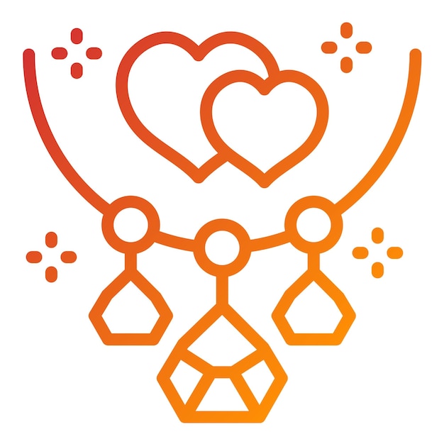 Diseño vectorial Estilo del icono del medallón de boda