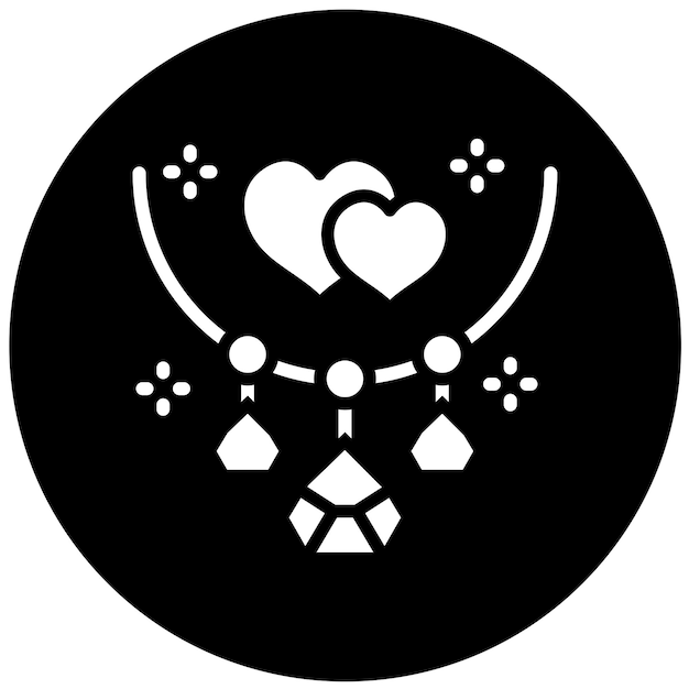 Diseño vectorial Estilo del icono del medallón de boda