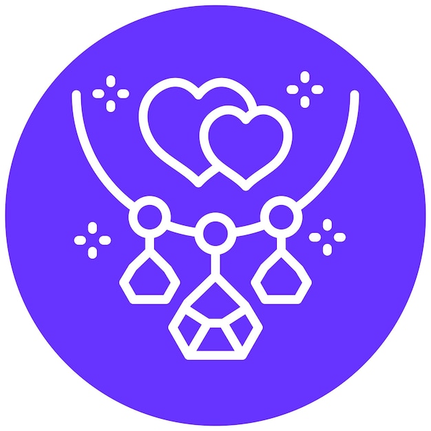 Diseño vectorial Estilo del icono del medallón de boda