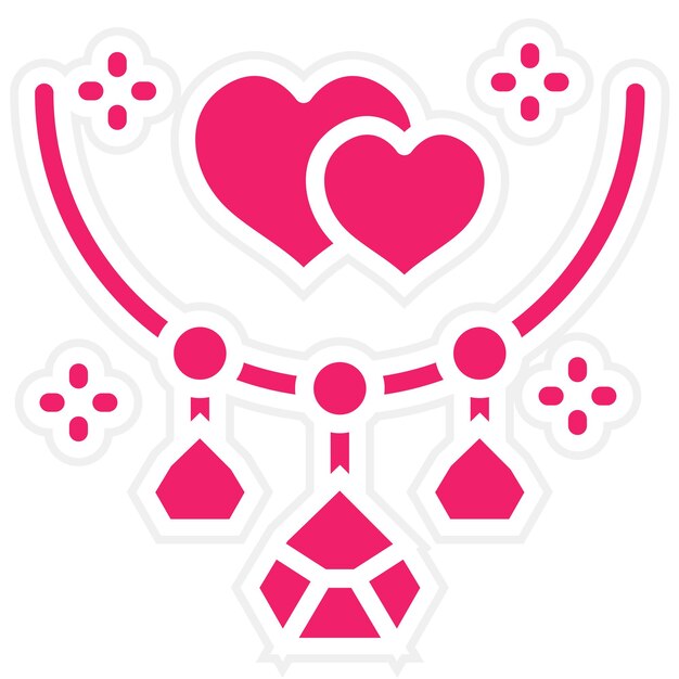 Diseño vectorial Estilo del icono del medallón de boda