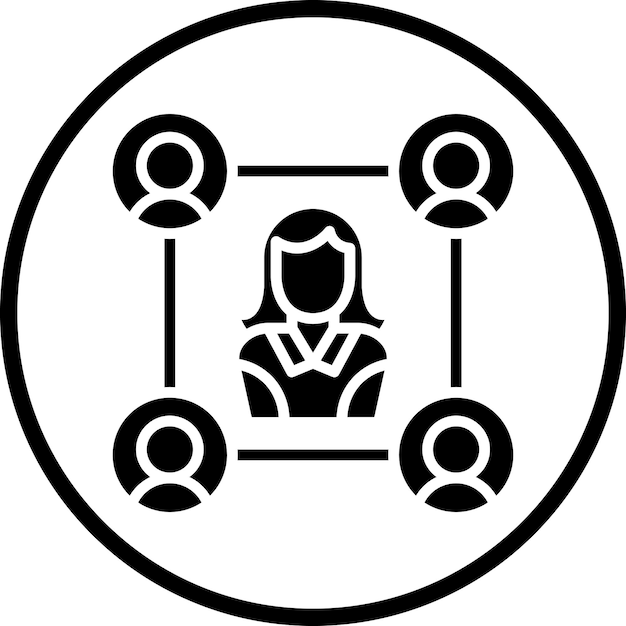 Diseño vectorial Estilo del icono del mediador intermedio