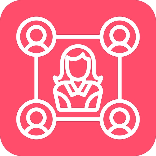 Diseño vectorial Estilo del icono del mediador intermedio