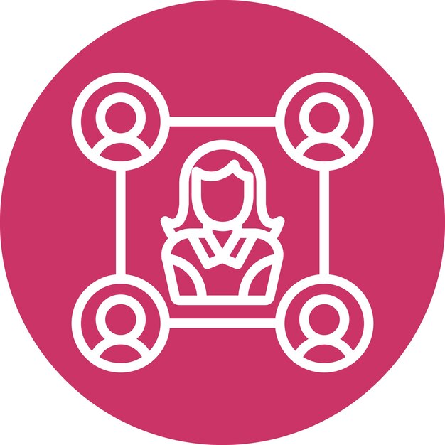 Diseño vectorial Estilo del icono del mediador intermedio