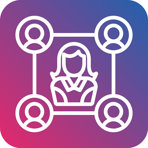 Diseño vectorial Estilo del icono del mediador intermedio
