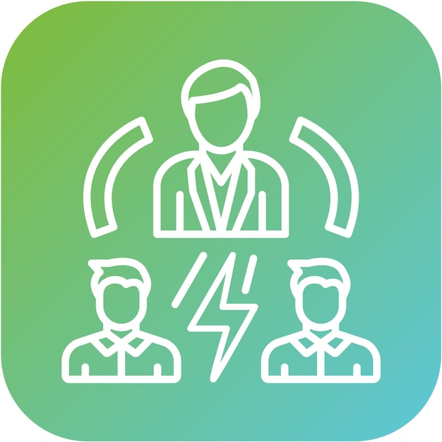 Diseño vectorial Estilo del icono del mediador intermedio