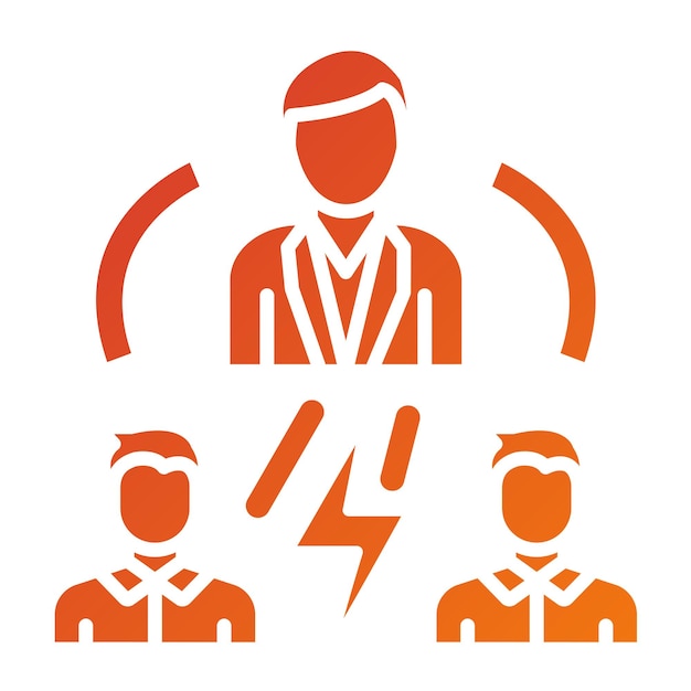 Diseño vectorial Estilo del icono del mediador intermedio