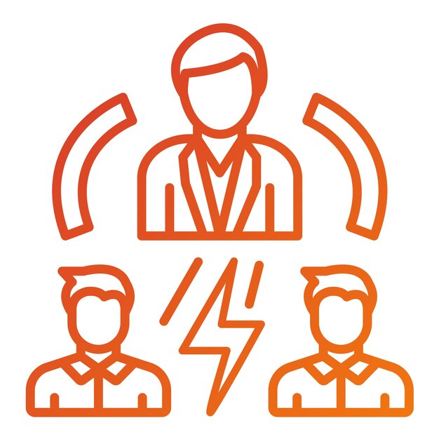 Diseño vectorial Estilo del icono del mediador intermedio
