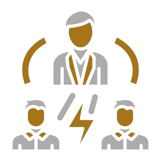 Diseño vectorial Estilo del icono del mediador intermedio