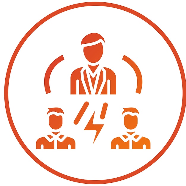 Diseño vectorial Estilo del icono del mediador intermedio