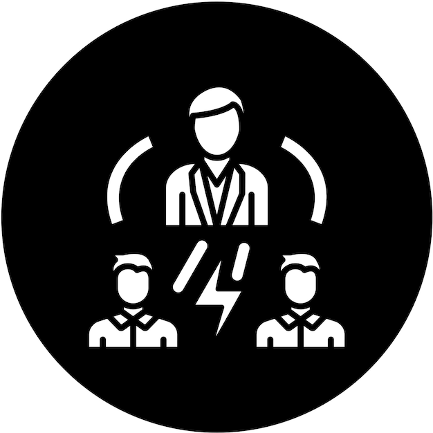 Diseño vectorial Estilo del icono del mediador intermedio
