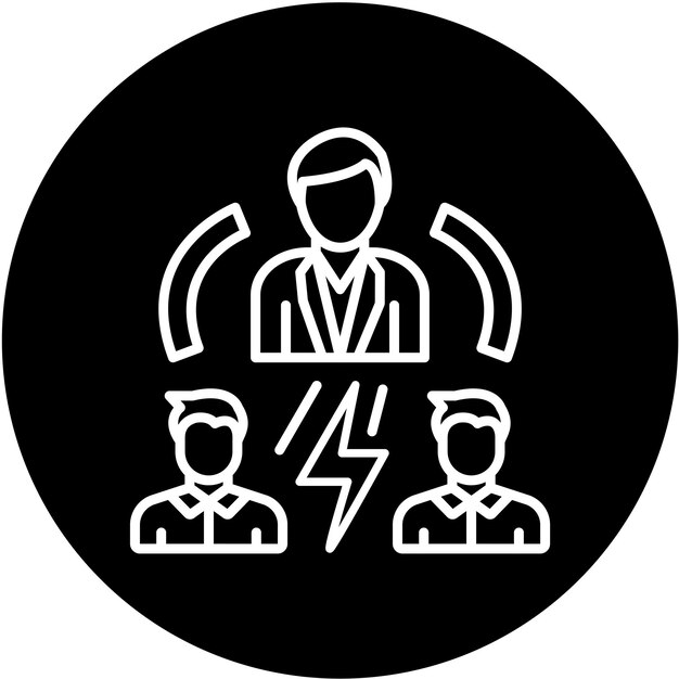 Diseño vectorial Estilo del icono del mediador intermedio