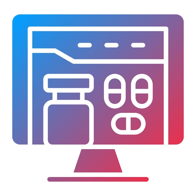 Diseño vectorial Estilo de icono de medicina digital