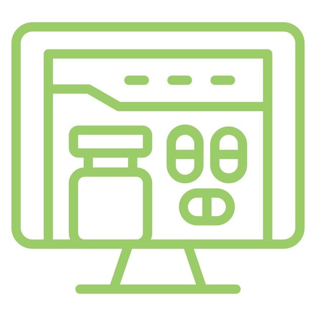 Diseño vectorial Estilo de icono de medicina digital