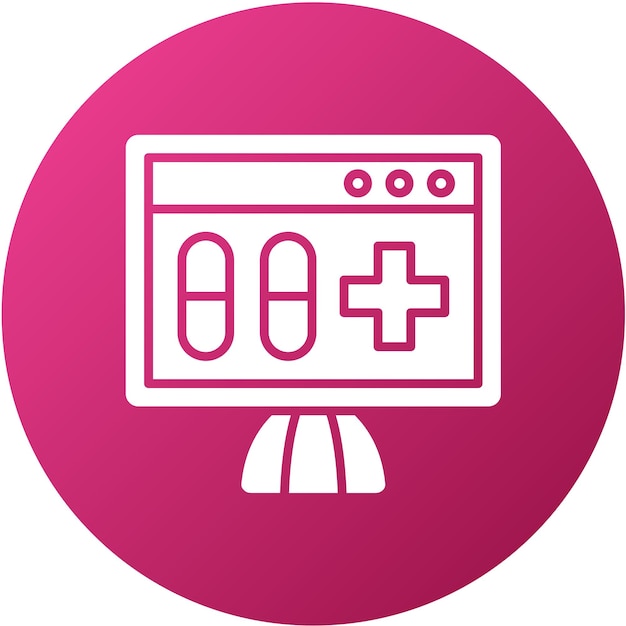 Diseño vectorial Estilo de icono de medicina digital