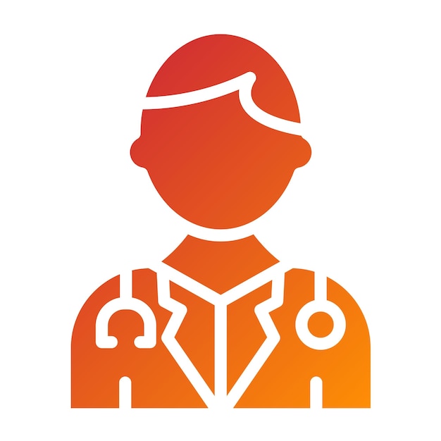 Diseño vectorial Estilo del icono del médico de la familia
