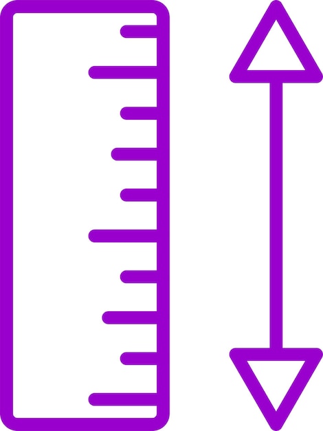 Diseño vectorial Estilo del icono de la medida