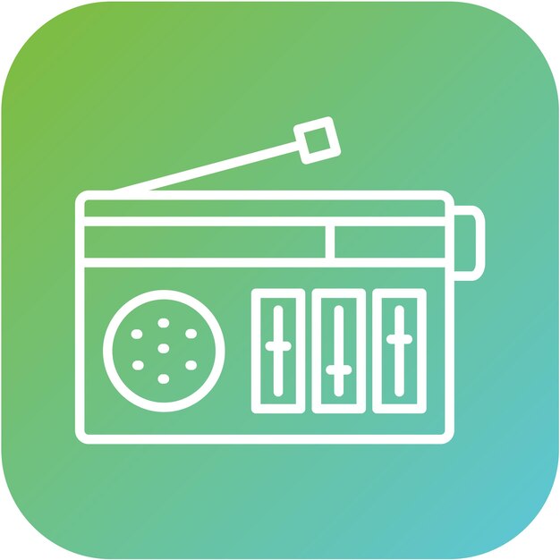 Diseño vectorial Estilo de icono de medios analógicos