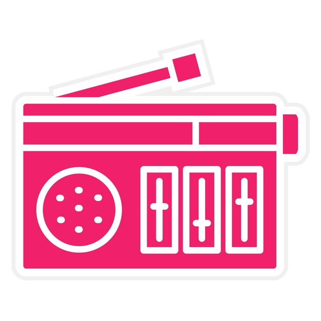 Diseño vectorial Estilo de icono de medios analógicos