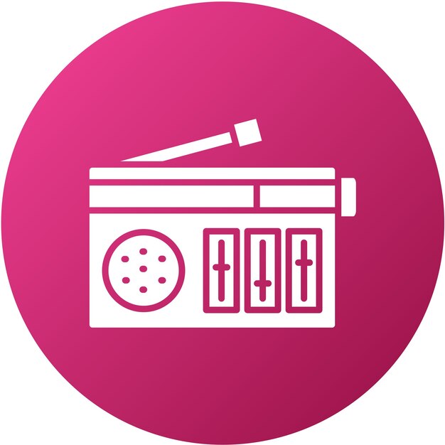 Diseño vectorial Estilo de icono de medios analógicos