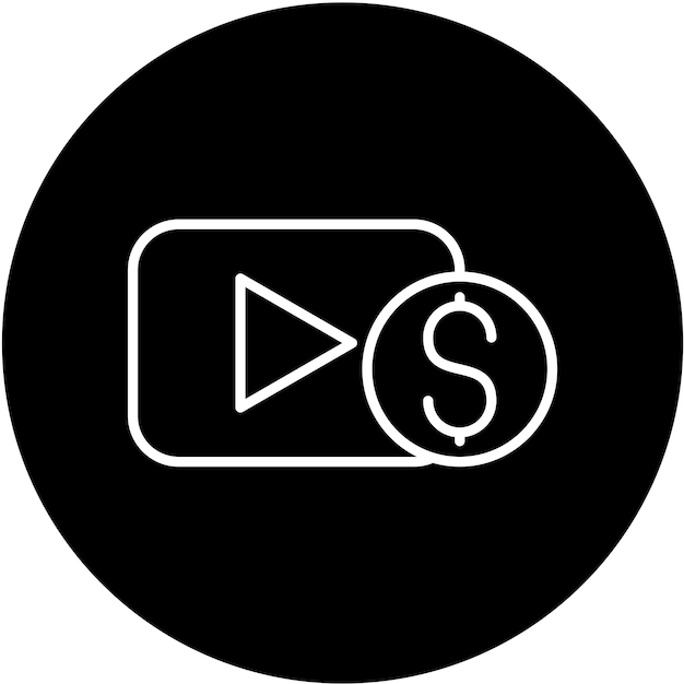 Diseño vectorial estilo de icono de medios ganados
