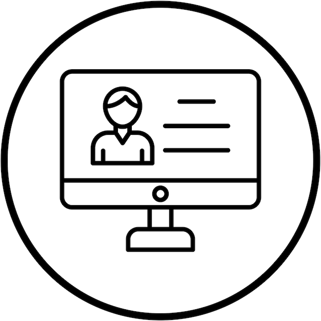 Diseño vectorial Estilo de icono de medios personales
