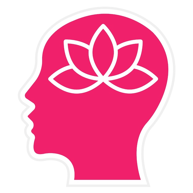 Diseño vectorial Estilo de icono de meditación