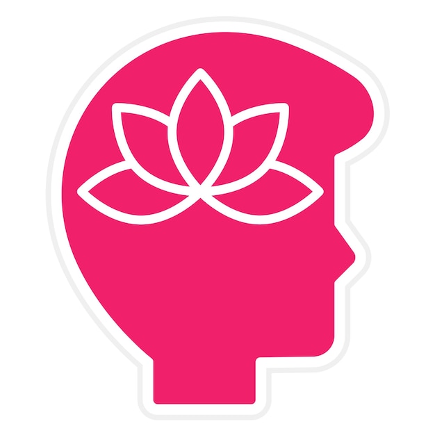 Diseño vectorial Estilo de icono de meditación