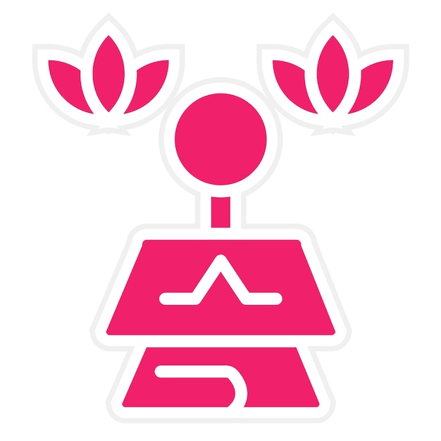 Diseño vectorial Estilo de icono de meditación