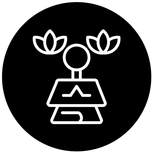 Diseño vectorial Estilo de icono de meditación