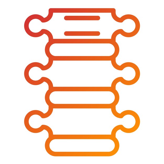 Diseño vectorial Estilo del icono de la médula espinal