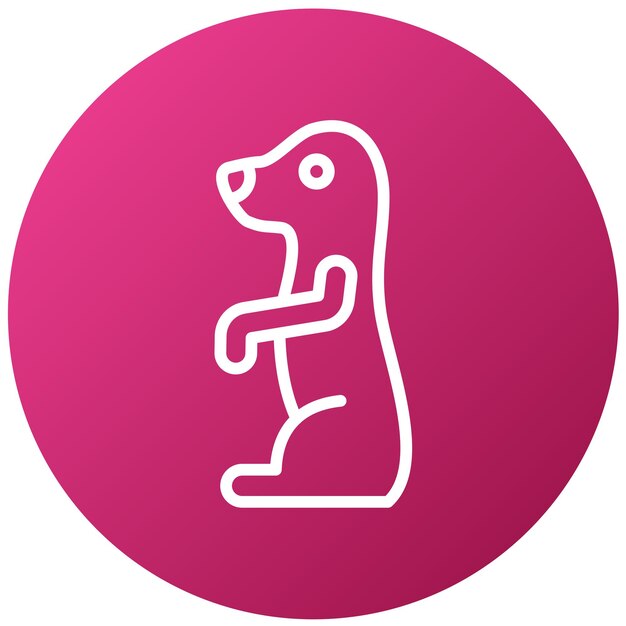 Diseño vectorial estilo de icono Meerkat