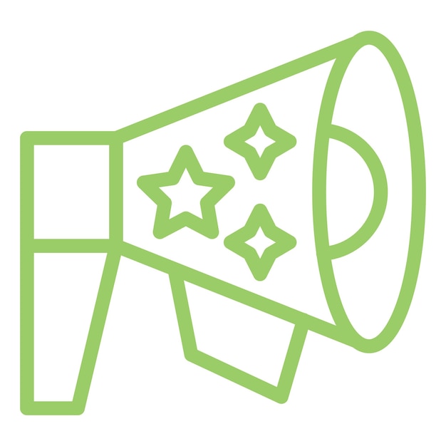 Diseño vectorial Estilo del icono del megáfono del año nuevo