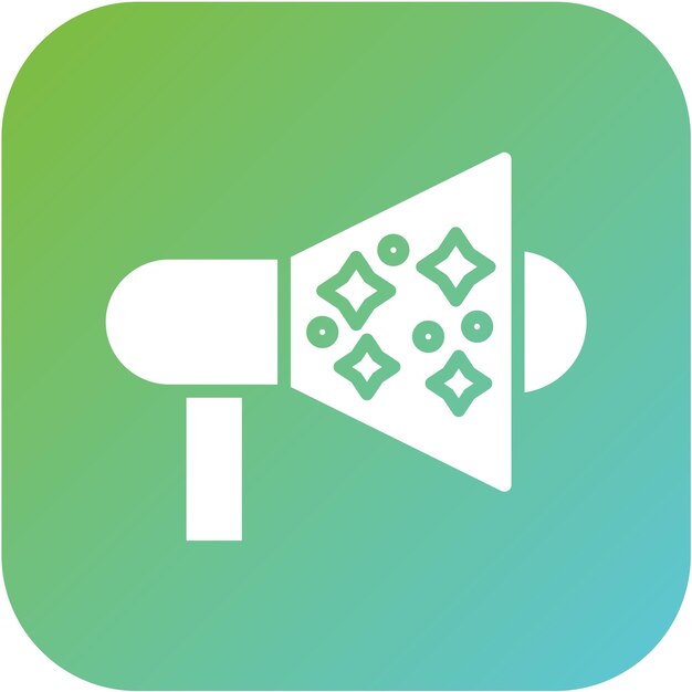 Diseño vectorial Estilo del icono del megáfono del año nuevo