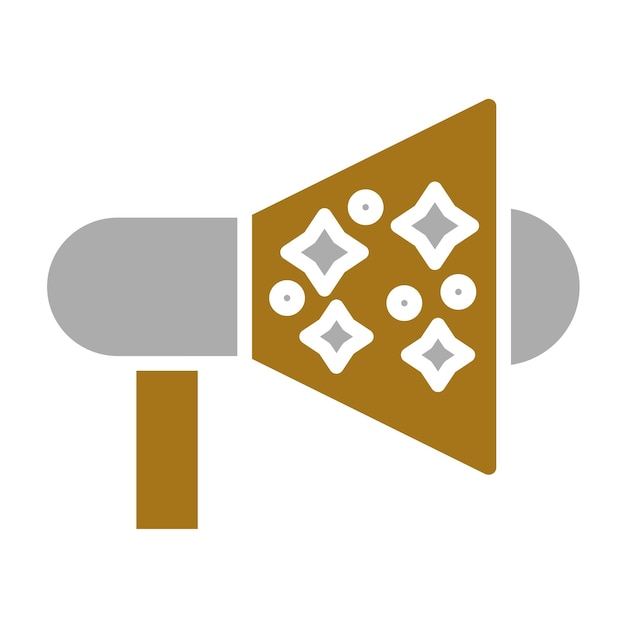 Diseño vectorial Estilo del icono del megáfono del año nuevo