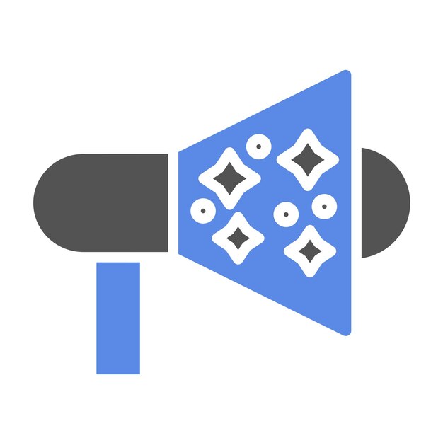 Diseño vectorial Estilo del icono del megáfono del año nuevo