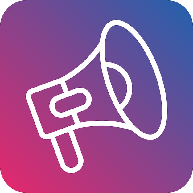 Diseño vectorial Estilo del icono del megáfono