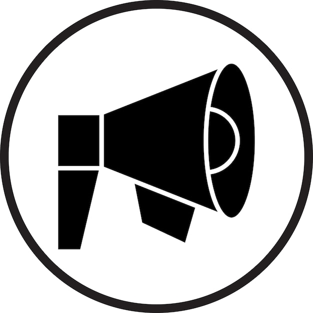 Diseño vectorial Estilo del icono del megáfono