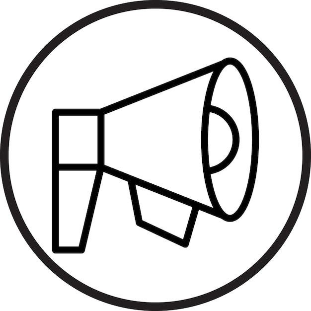 Diseño vectorial Estilo del icono del megáfono