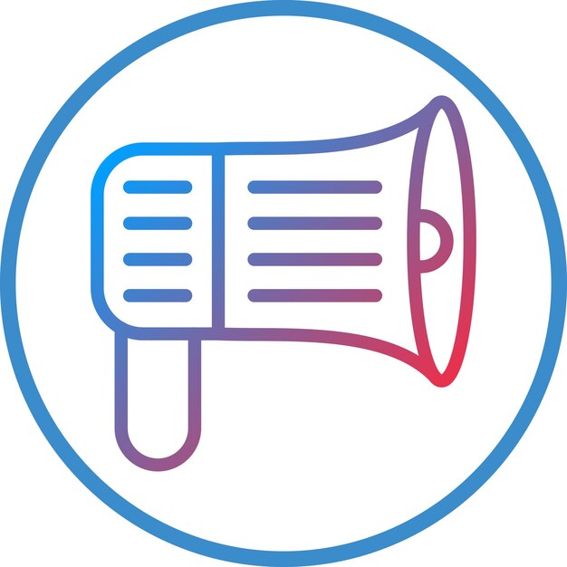 Diseño vectorial Estilo del icono del megáfono